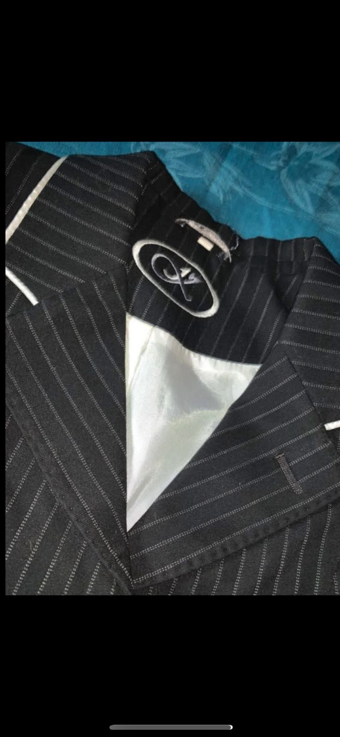 🖤✨ Ladies Black Striped Show/Hunt Jacket with White Trim – Size 36 ✨🖤