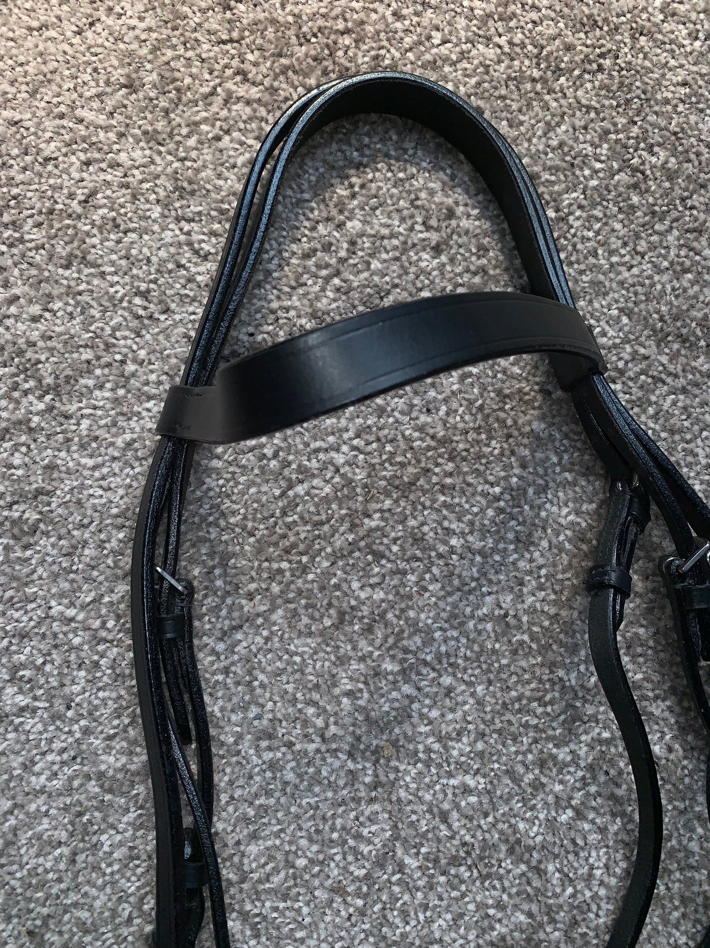 ✨ Brand New Black Show/Hunt Bridle + Mackey Rubber Grip Reins – Size Pony ✨