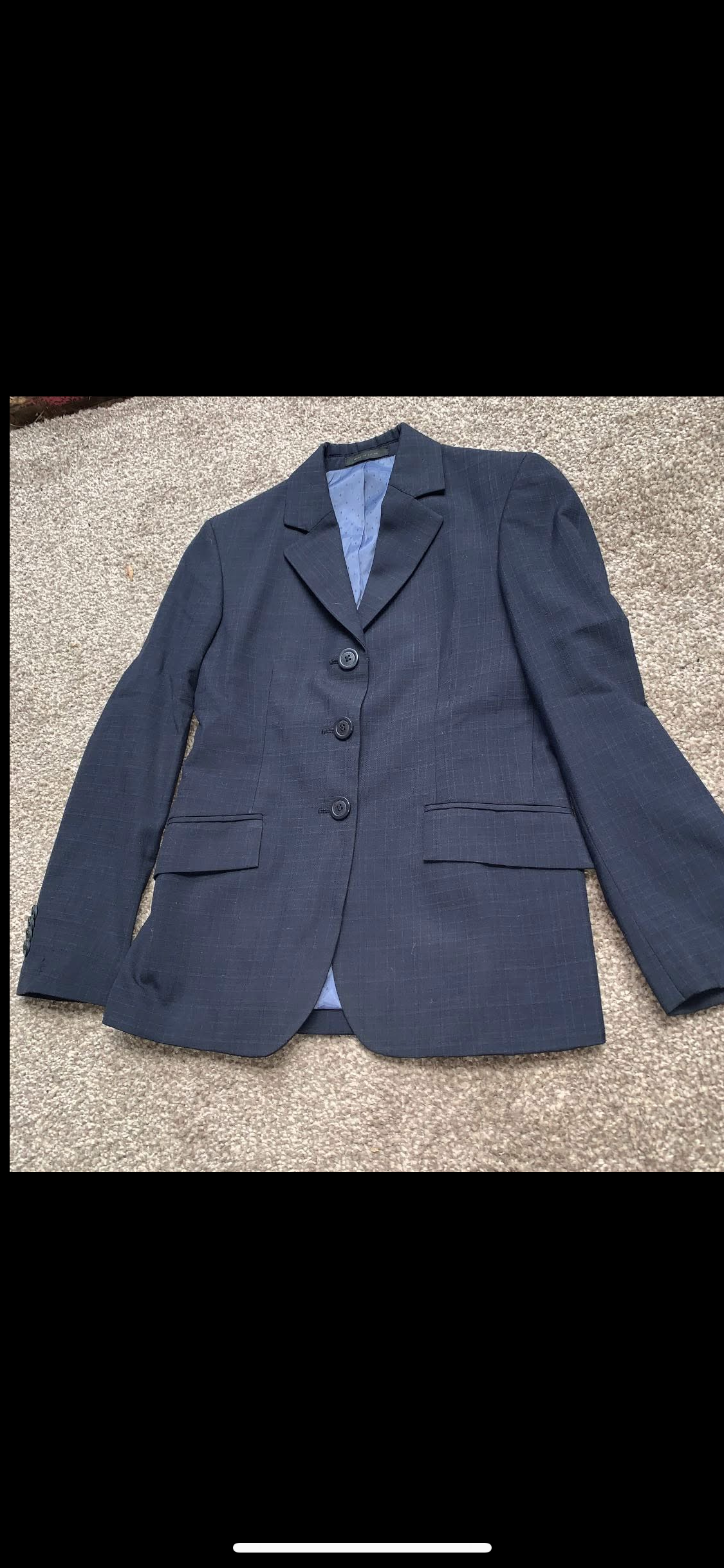 ✨ Preloved Kids Navy Check Show/Hunt Jacket – Size 12yrs ✨
