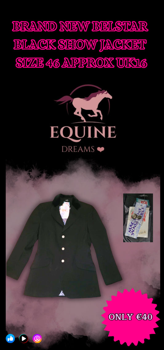 ✨ Brand New Belstar Show Jacket with Velvet Collar – Size 46 (Approx. UK 16) ✨