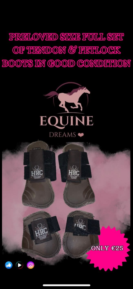 🤎🐴 Preloved Tendon & Fetlock Boots with Sheepskin Lining – Size Full 🐴🤎
