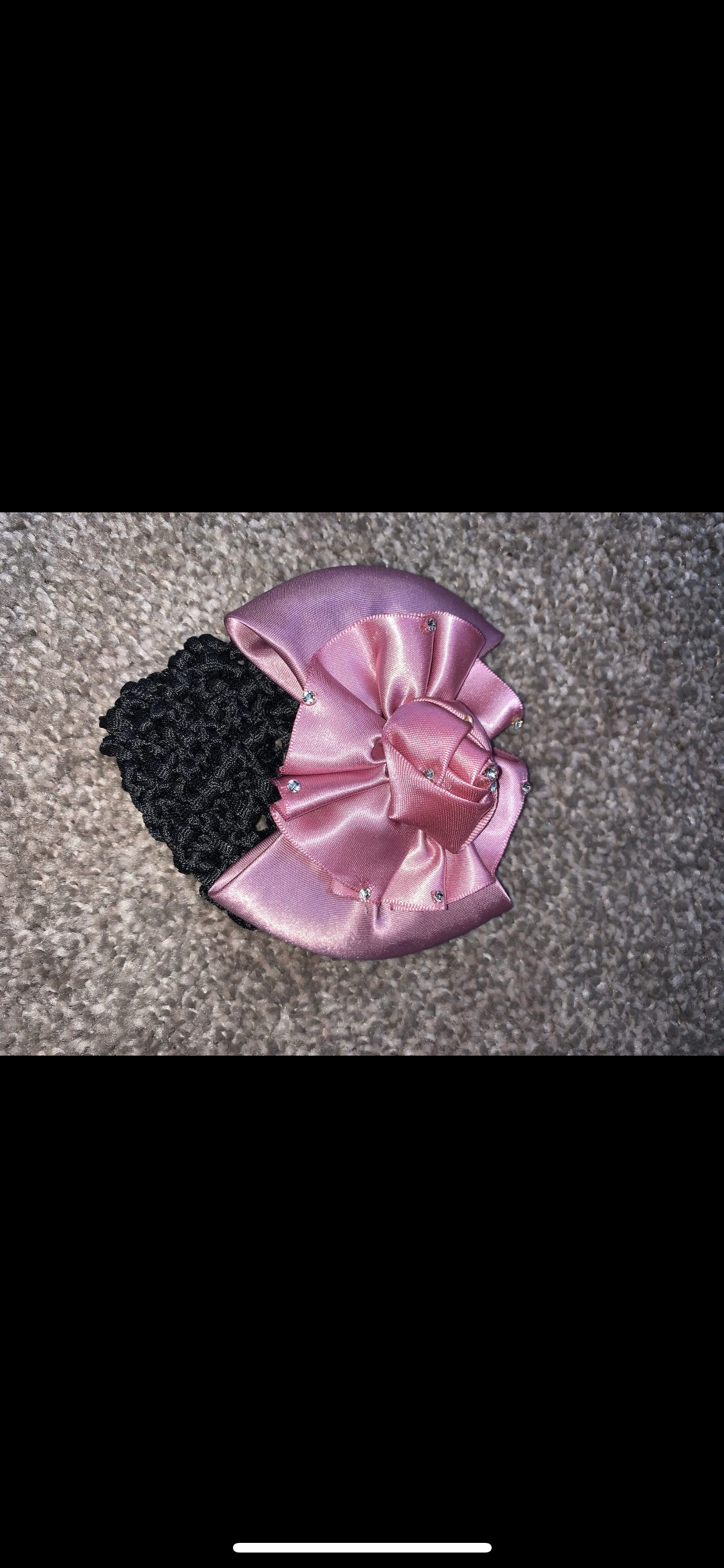 🆕 Brand New Hair Bow Clips with Hair Nets – Rhinestone Design 🆕