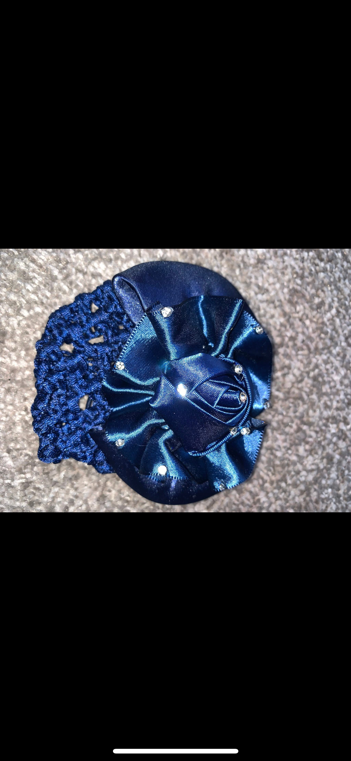 🆕 Brand New Hair Bow Clips with Hair Nets – Rhinestone Design 🆕