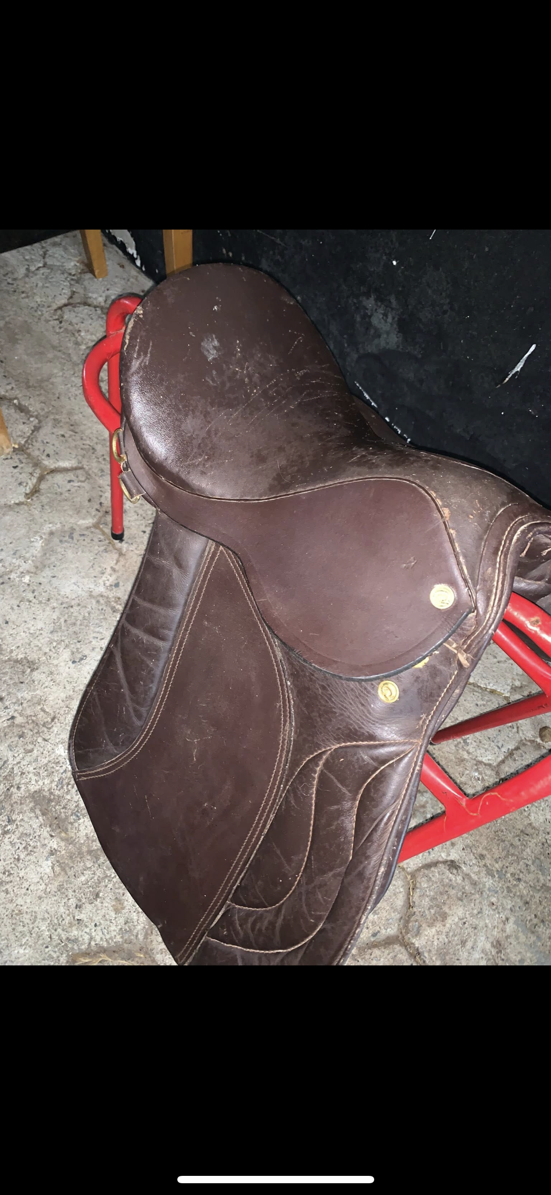🤎🐴 Preloved Brown Synthetic Pony Saddle – 14” 🐴🤎