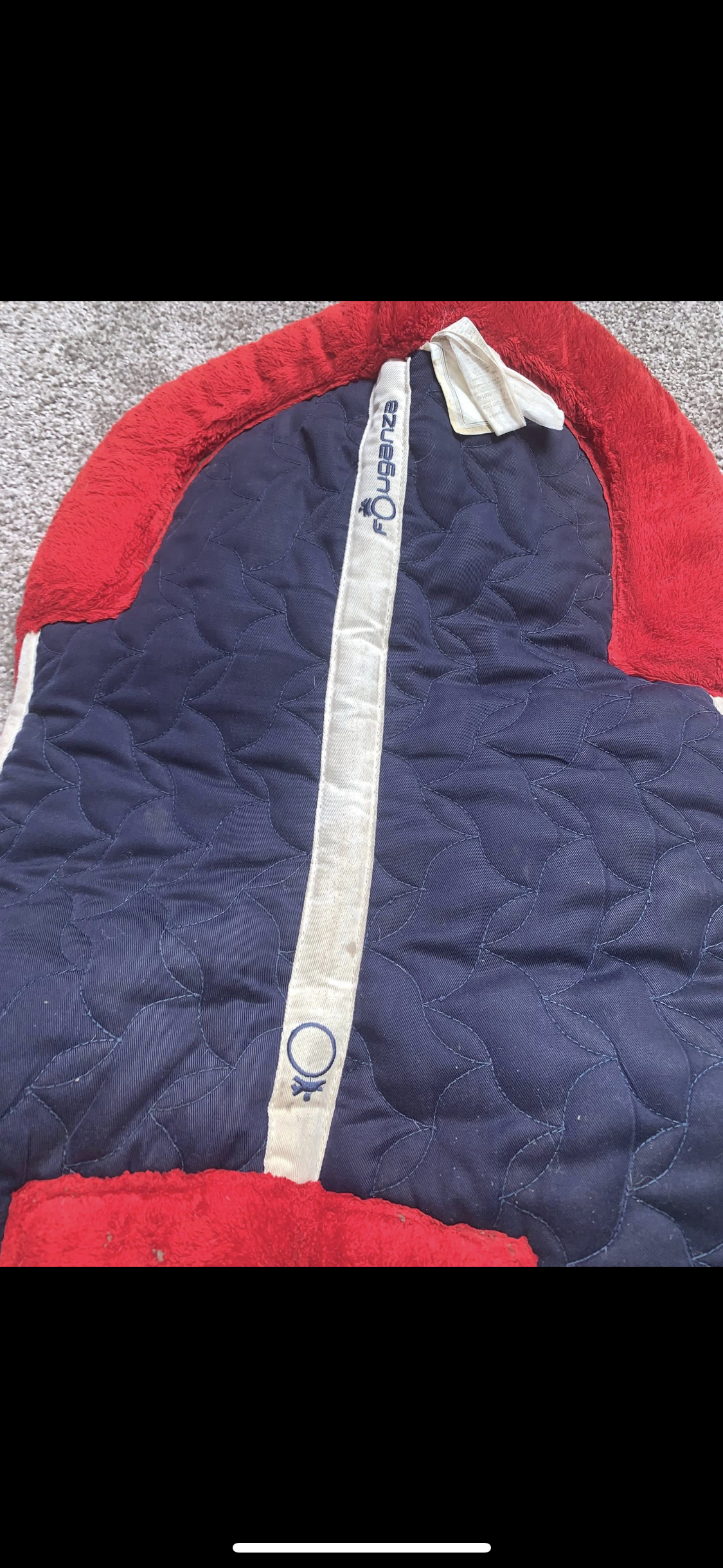 ✨ Preloved Navy & Red Half Pad – Size Cob/Full ✨