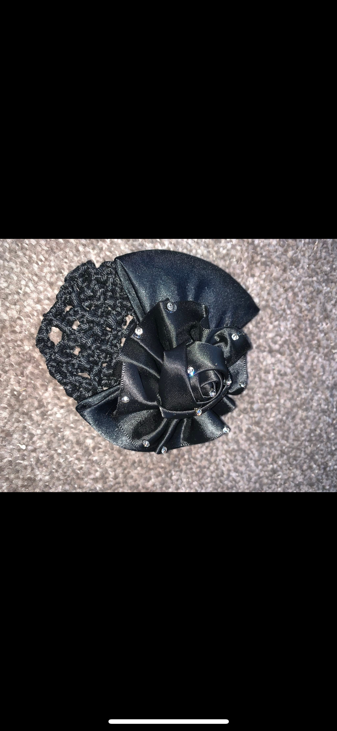 🆕 Brand New Hair Bow Clips with Hair Nets – Rhinestone Design 🆕