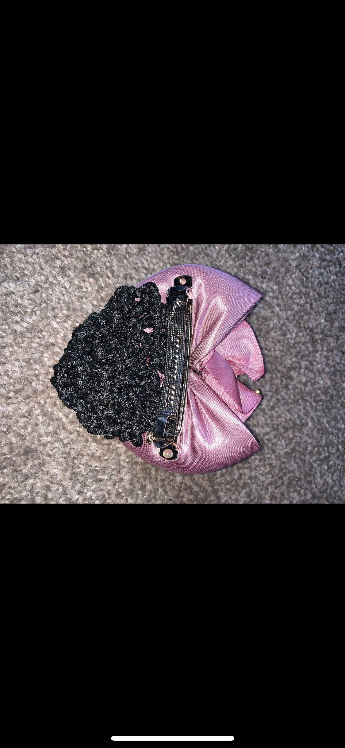 🆕 Brand New Hair Bow Clips with Hair Nets – Rhinestone Design 🆕