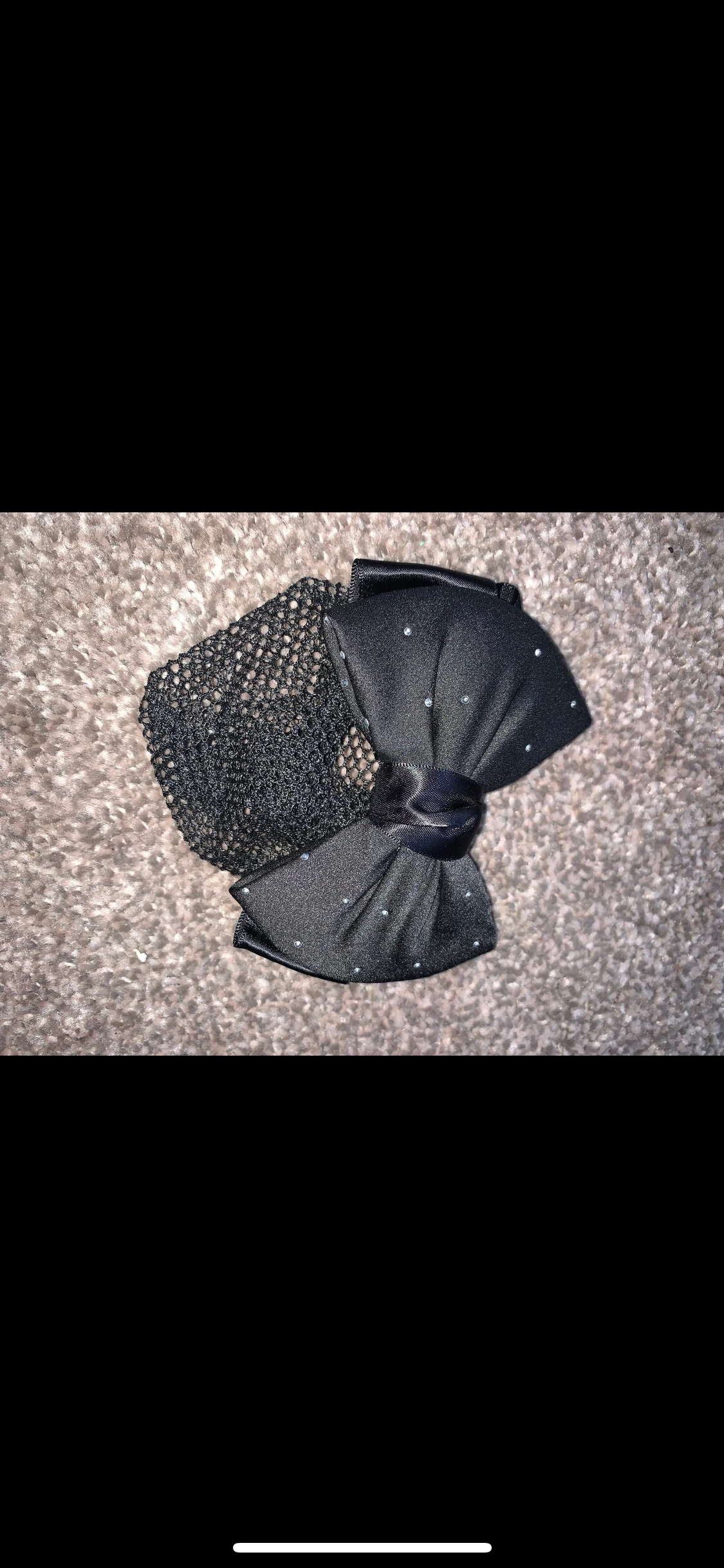 🆕 Brand New Hair Bow Clips with Hair Nets – Rhinestone Design 🆕