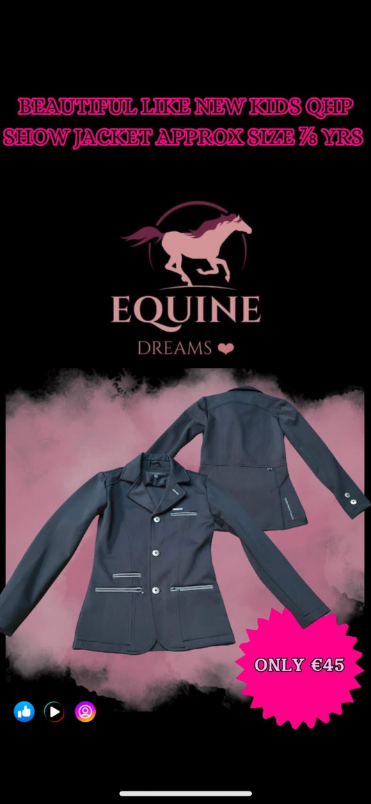 🖤✨ Like New Kids QHP Black Show Jacket – Approx. Size 7/8yrs ✨🖤