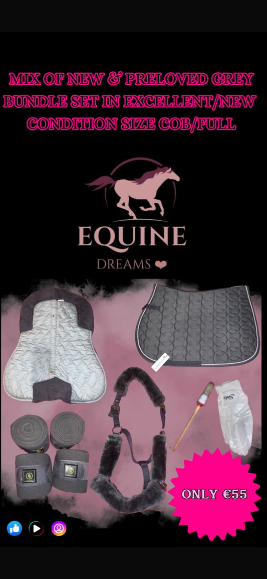 🌫️ Stunning Grey Equestrian Bundle – Size Cob/Full (Mix of New & Preloved!) 🌫️