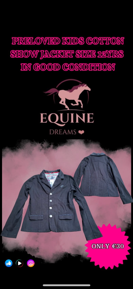 ✨ Preloved Kids Cotton Show Jacket – Size 12yrs ✨