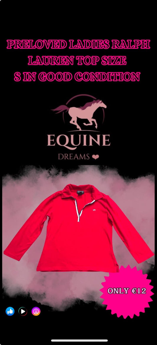 🧥 Preloved Ladies Rich Red Ralph Lauren Jumper 🧥