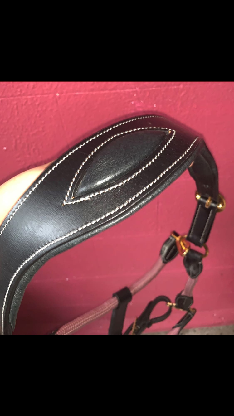 🆕 Stunning Brand New Baby Pink Leather & Nylon Headcollar & Leadrope Sets 🆕