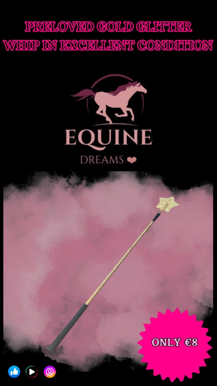 ⭐ Preloved Gold Glitter Star Whip ⭐
