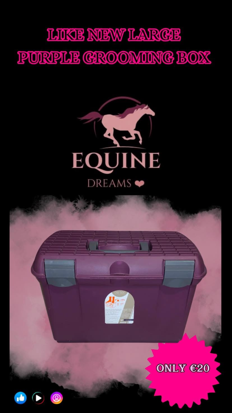 🪣 Like New Purple Large Grooming Box 🪣
