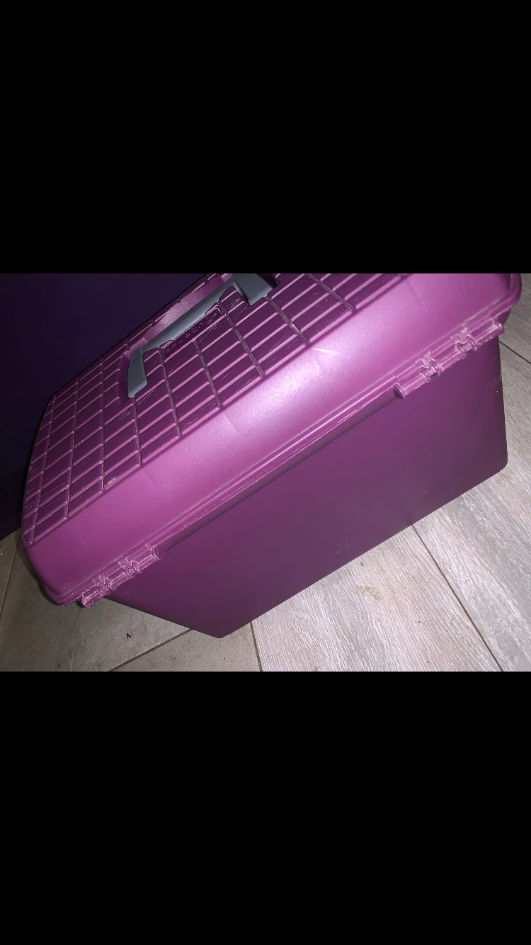 🪣 Like New Purple Large Grooming Box 🪣