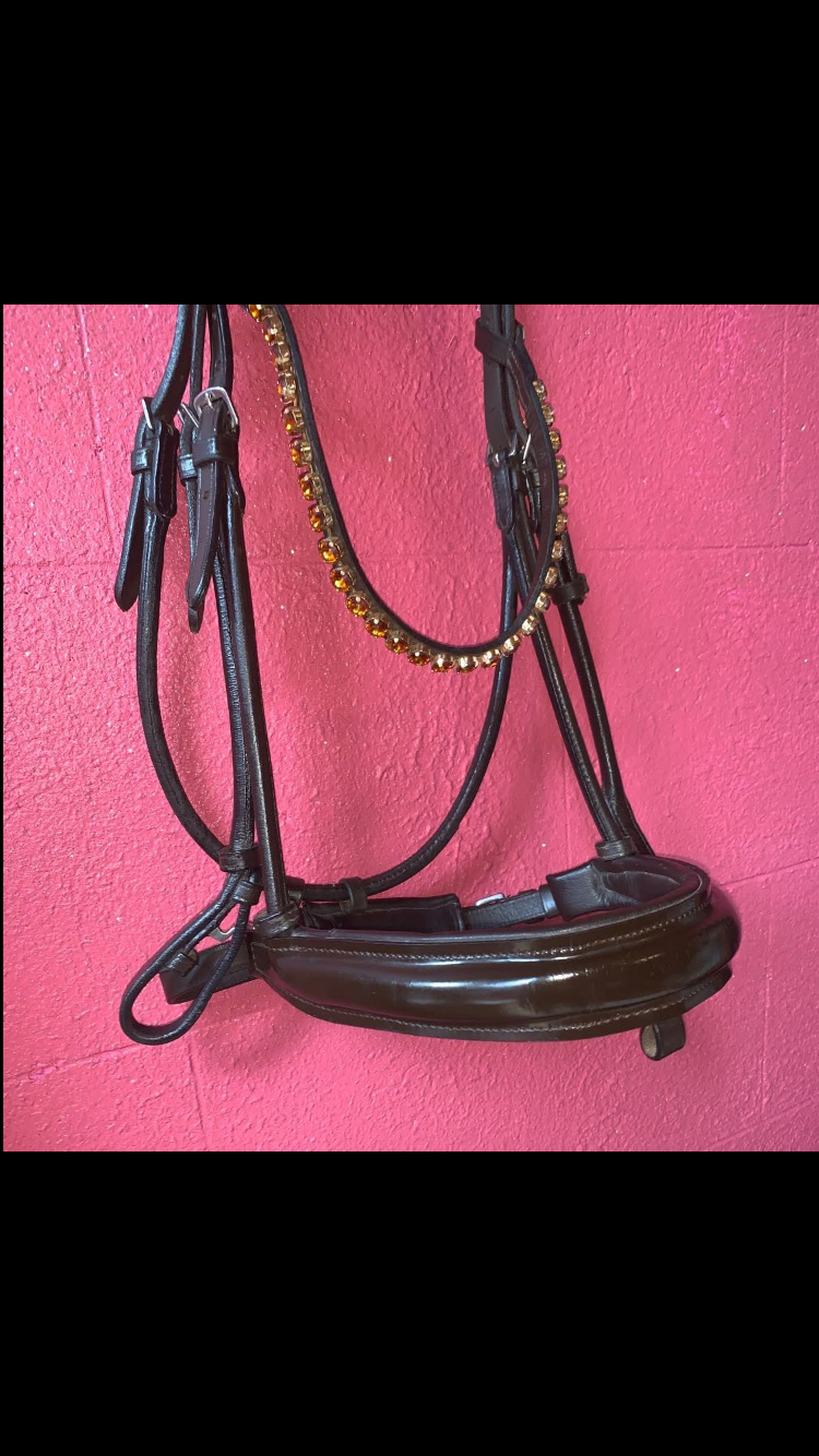 🤎 Preloved Brown Leather Comfort Bridle – Size Full 🤎