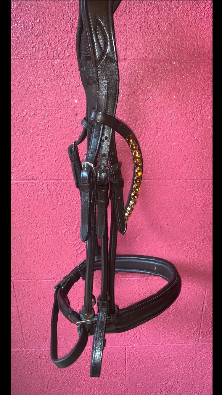 🤎 Preloved Brown Leather Comfort Bridle – Size Full 🤎