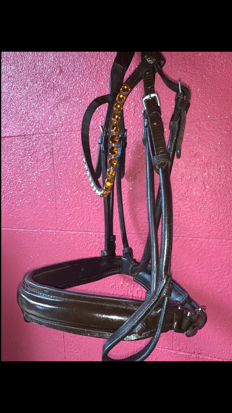 🤎 Preloved Brown Leather Comfort Bridle – Size Full 🤎
