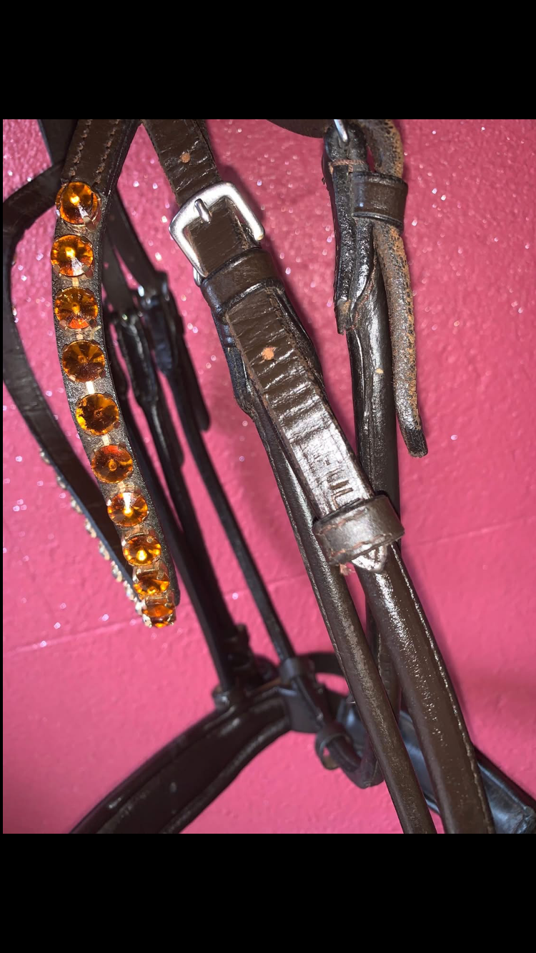 🤎 Preloved Brown Leather Comfort Bridle – Size Full 🤎