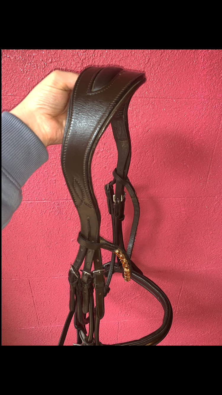 🤎 Preloved Brown Leather Comfort Bridle – Size Full 🤎