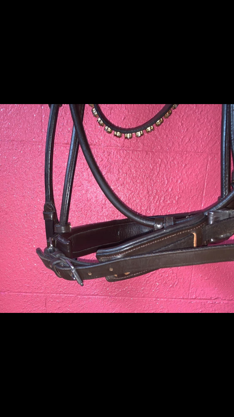 🤎 Preloved Brown Leather Comfort Bridle – Size Full 🤎
