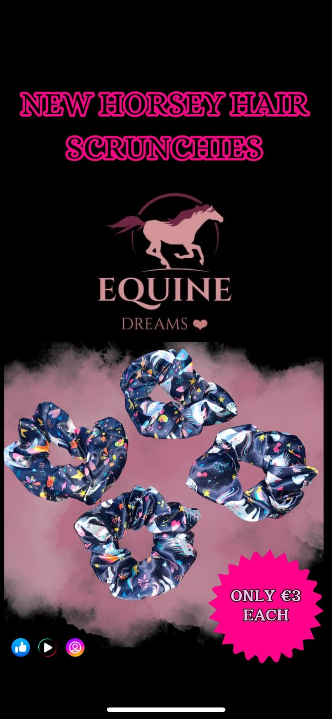 ✨ Brand New Unicorn Hair Scrunchies ✨