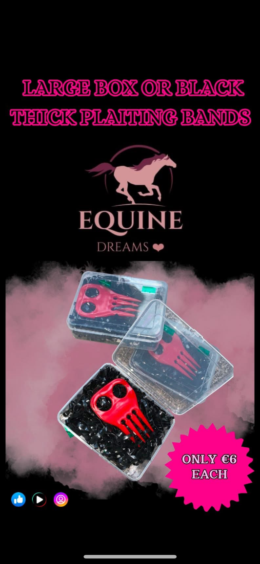 🆕 Brand New Box of Black Plaiting Bands + Comb 🆕