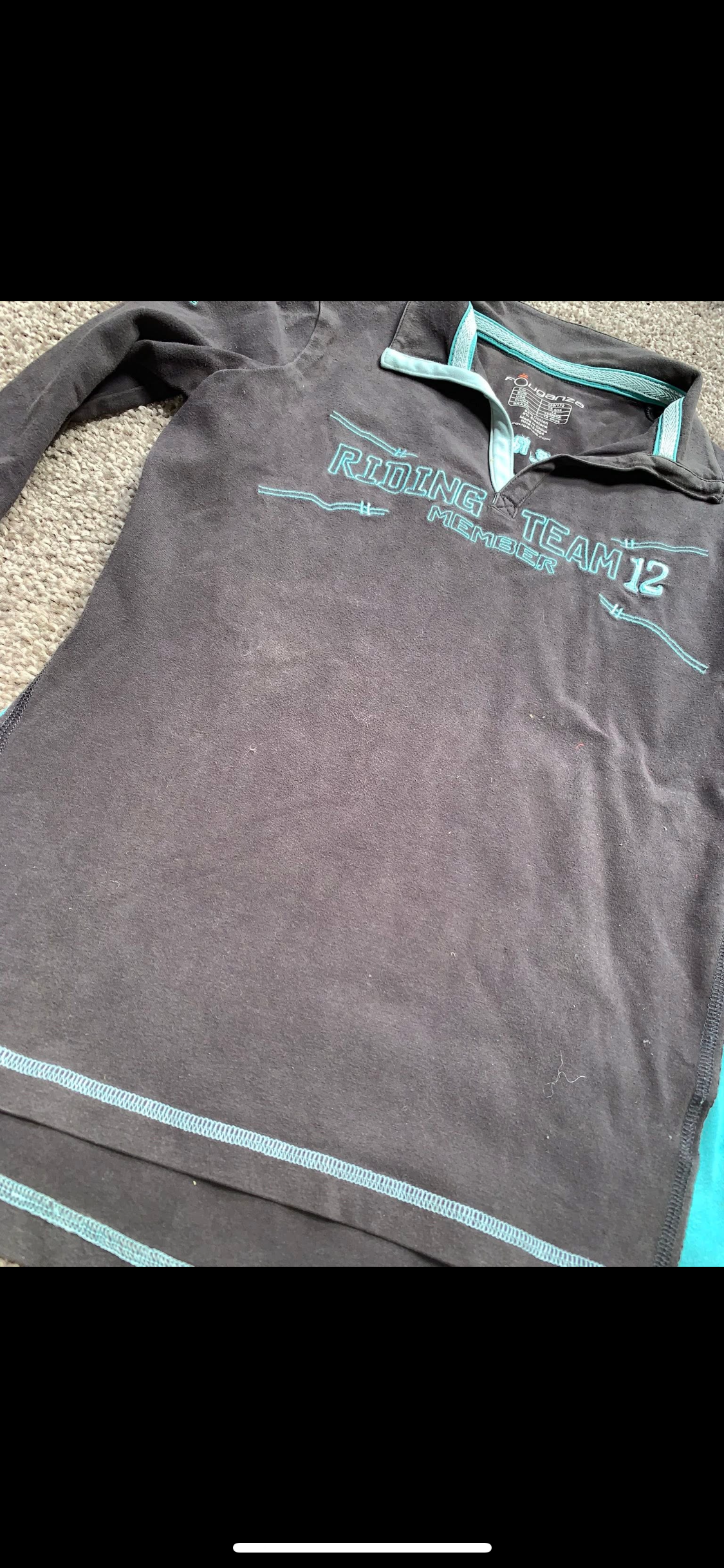 👕 Preloved Kids Long Sleeve Polo – Size 14yrs 👕