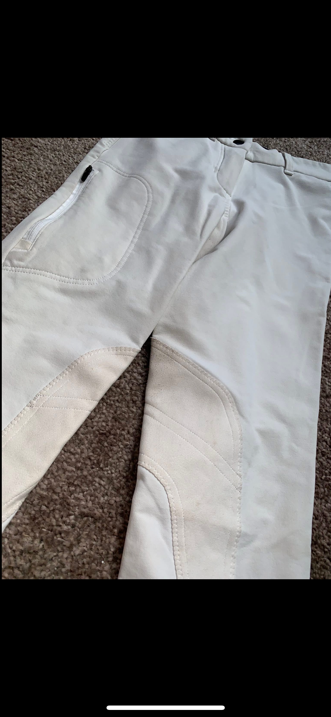 👖 Preloved Ladies White Jods – Size UK6 👖