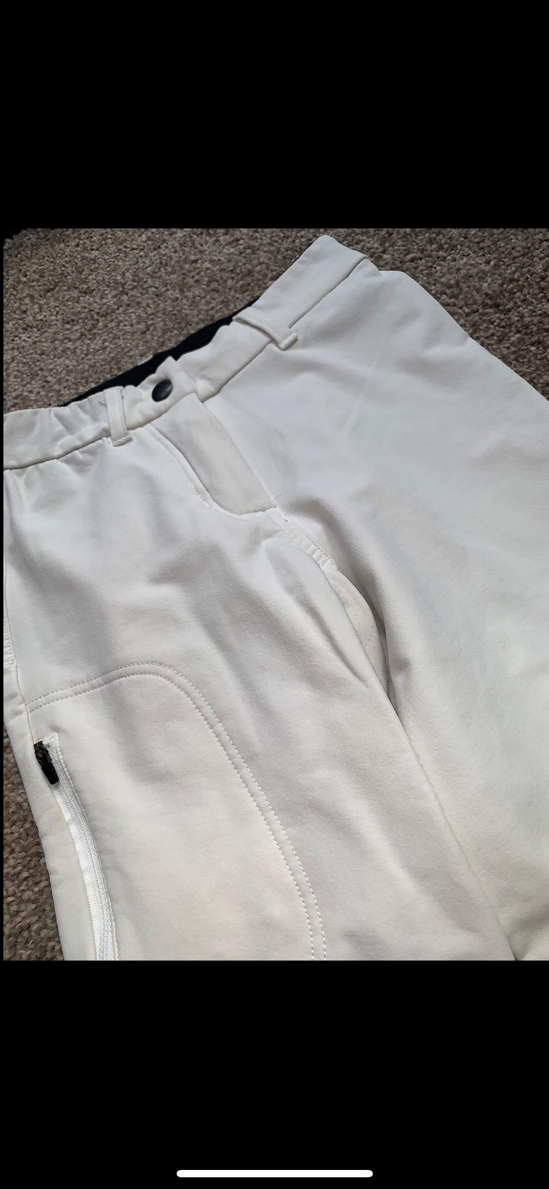 👖 Preloved Ladies White Jods – Size UK6 👖