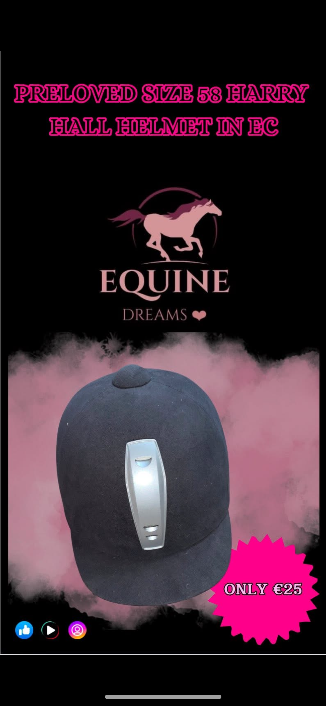 🪖 Preloved Harry Hall Riding Helmet – Size 58cm 🪖