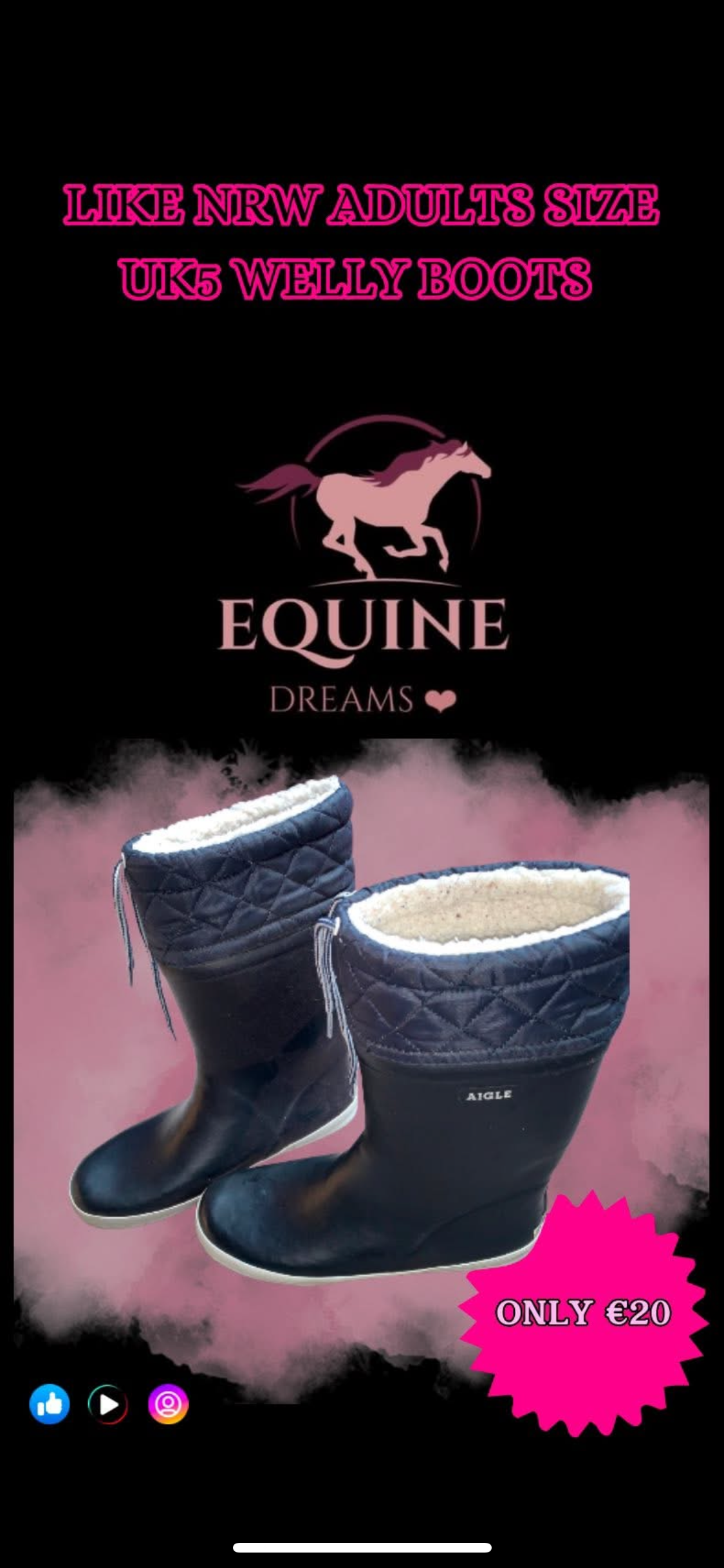 🧵 Like New Adults Wellies – Size UK 5 🧵