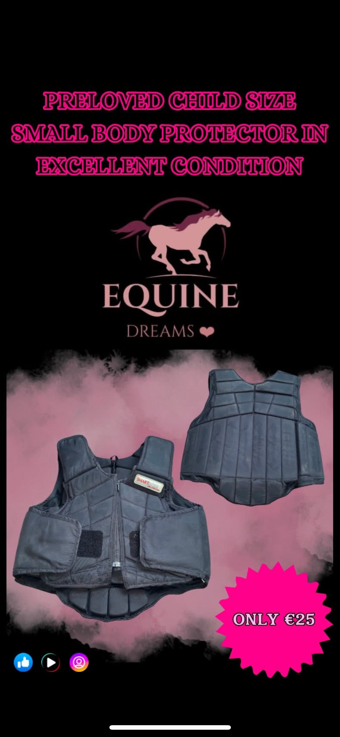 🛡️ Preloved Child’s Body Protector – Size Small 🛡️