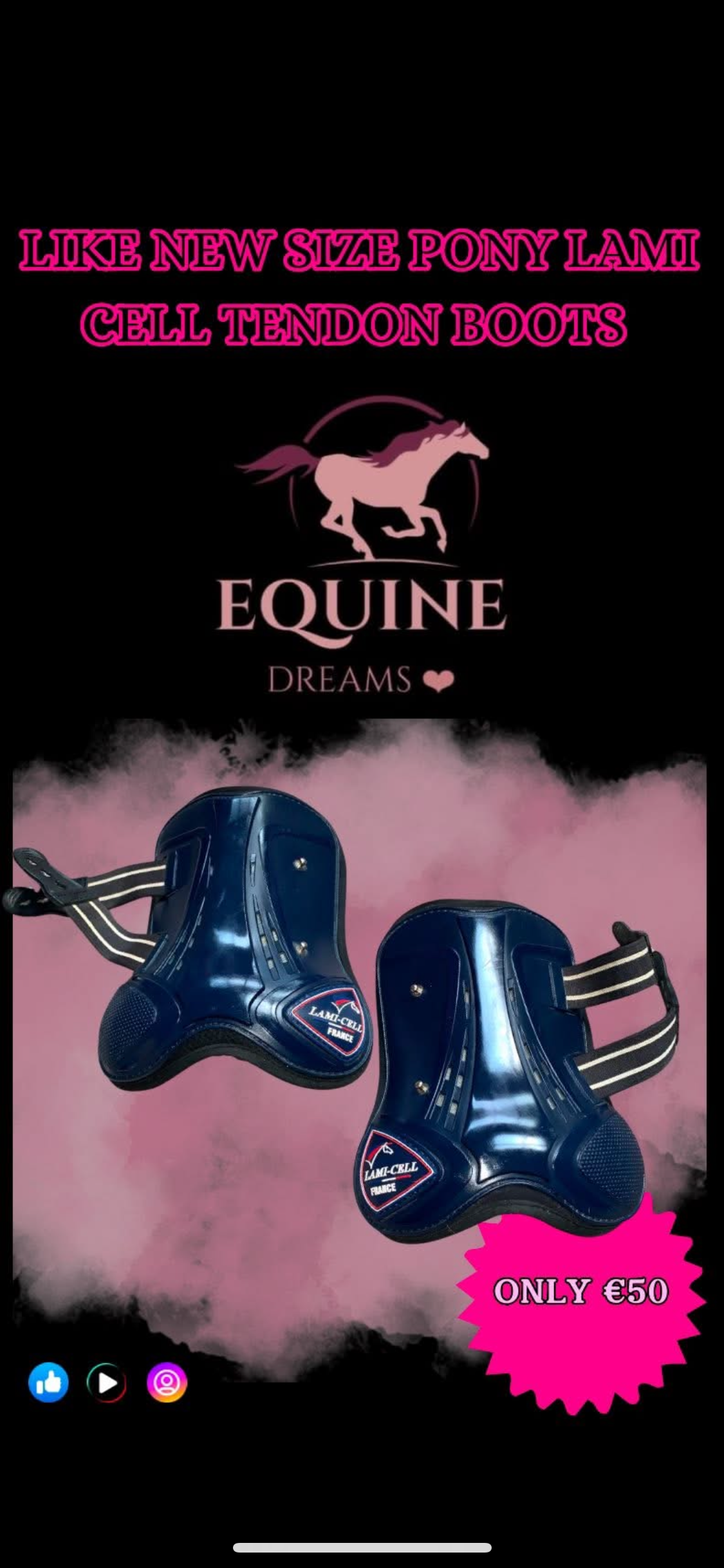 🖤 Like New Lami-Cell Tendon Boots – Size Pony 🖤