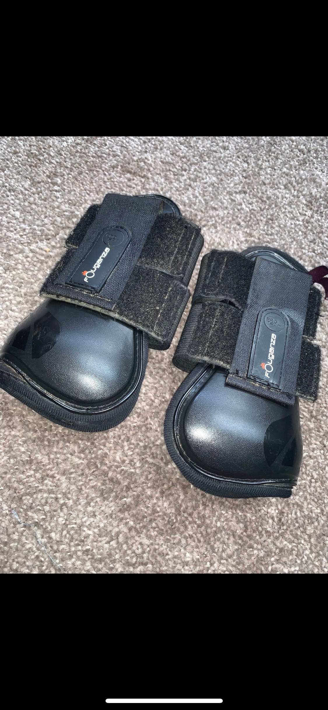 🖤 Preloved Black Pony Tendon Boots – Excellent Condition 🖤