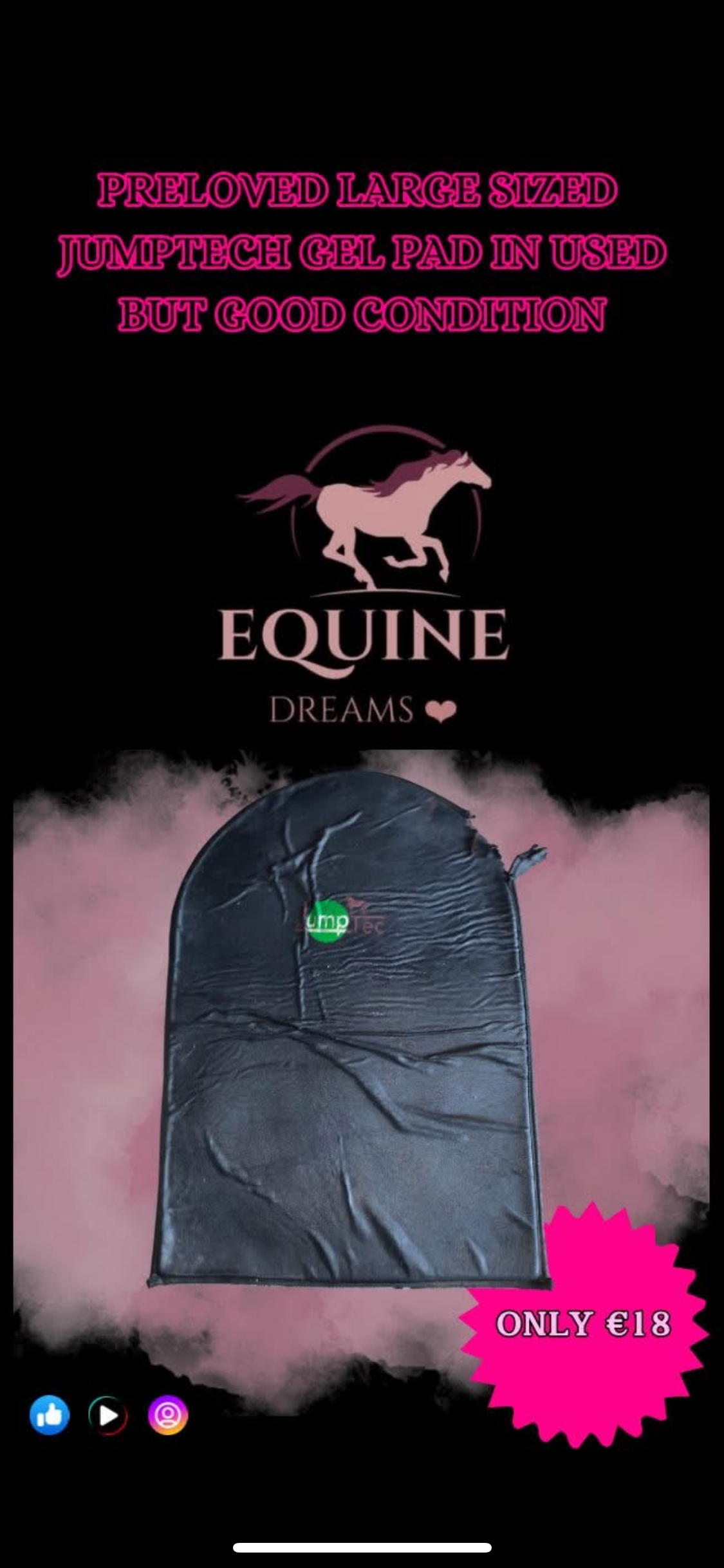 ✨🐴 Preloved Jumptech Gel Pad – Large Size ✨🐴