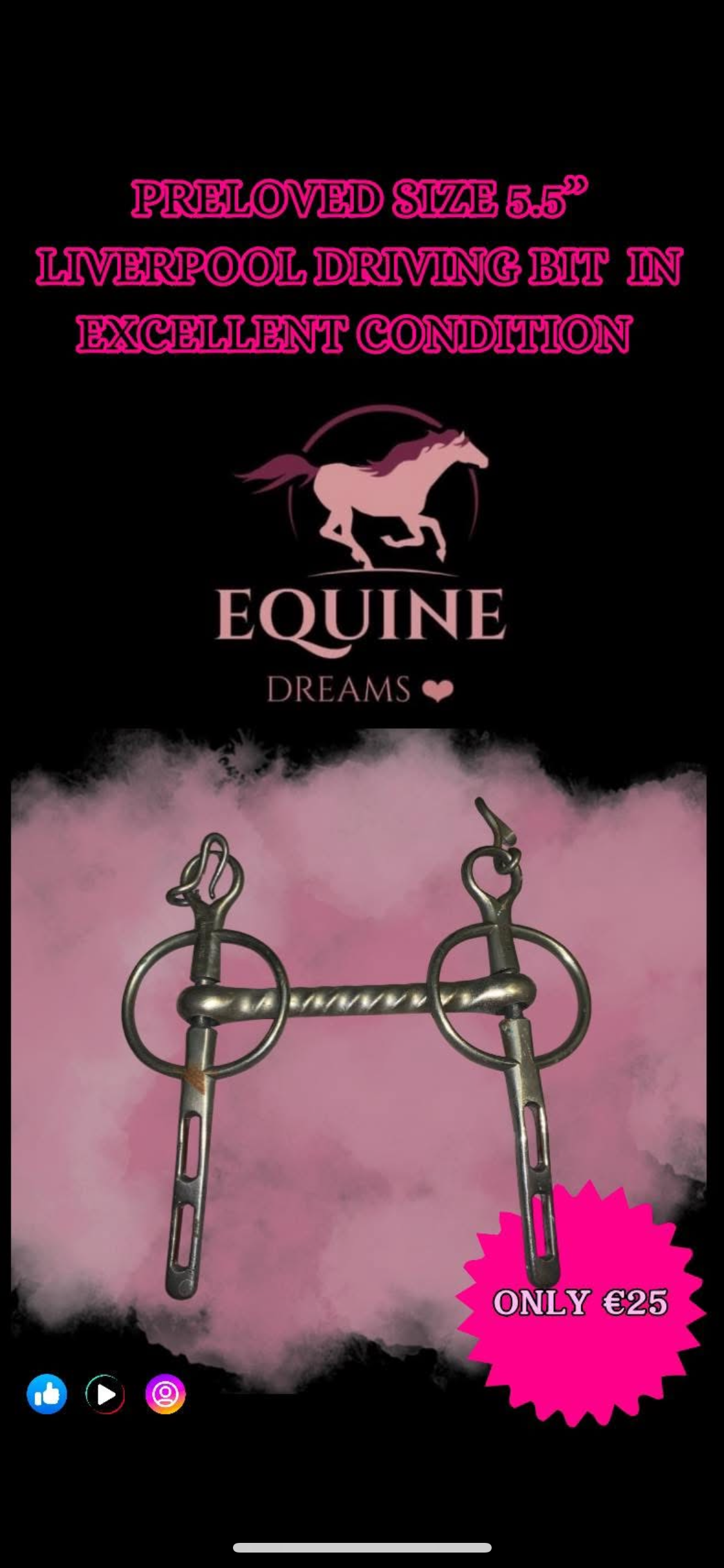 🐴 Preloved Liverpool Driving Bit – 5.5” 🐴