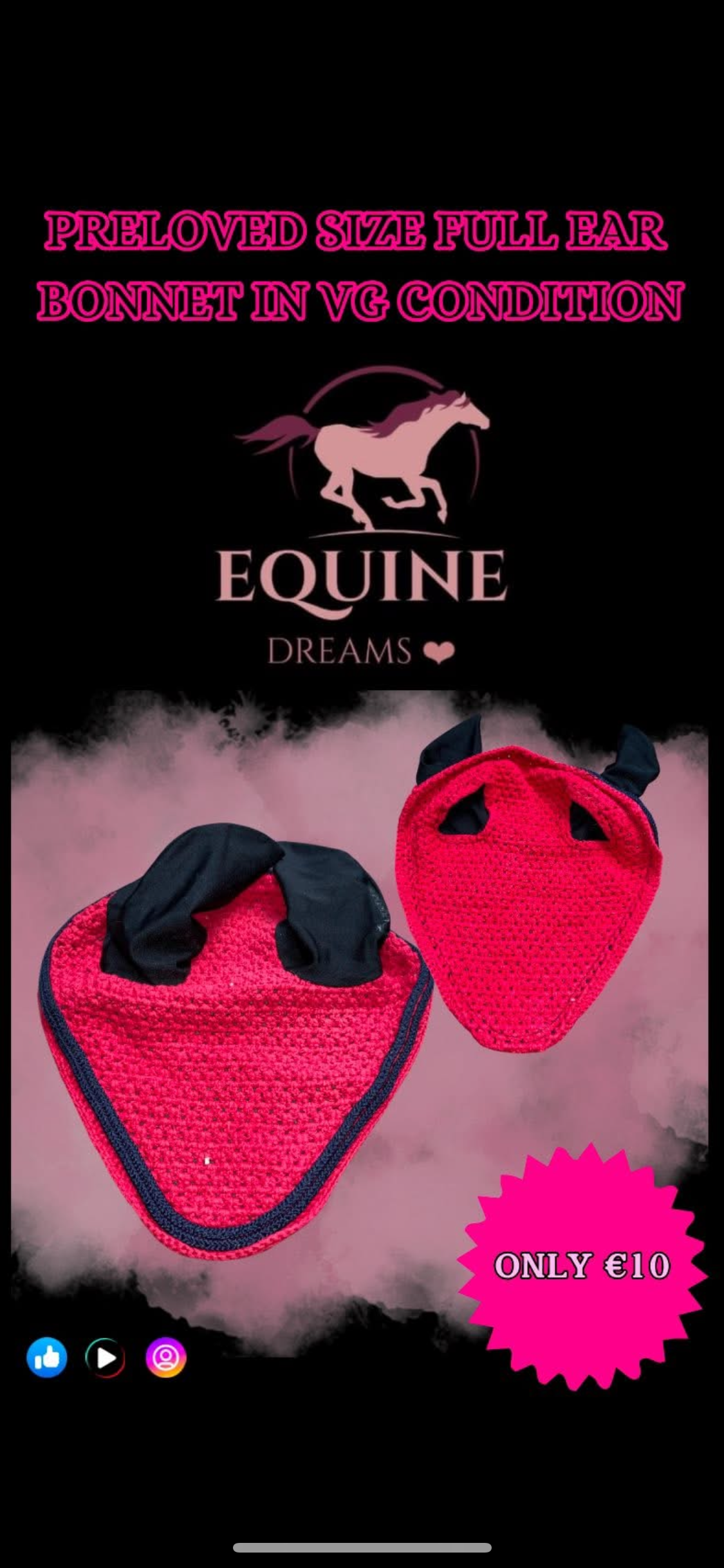 ✨ Preloved Size Full Ear Bonnet ✨