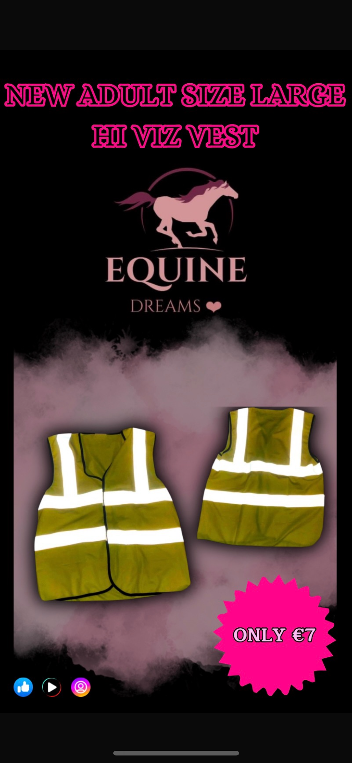 ✨ New Adult Size Large Yellow Hi-Viz Vest ✨