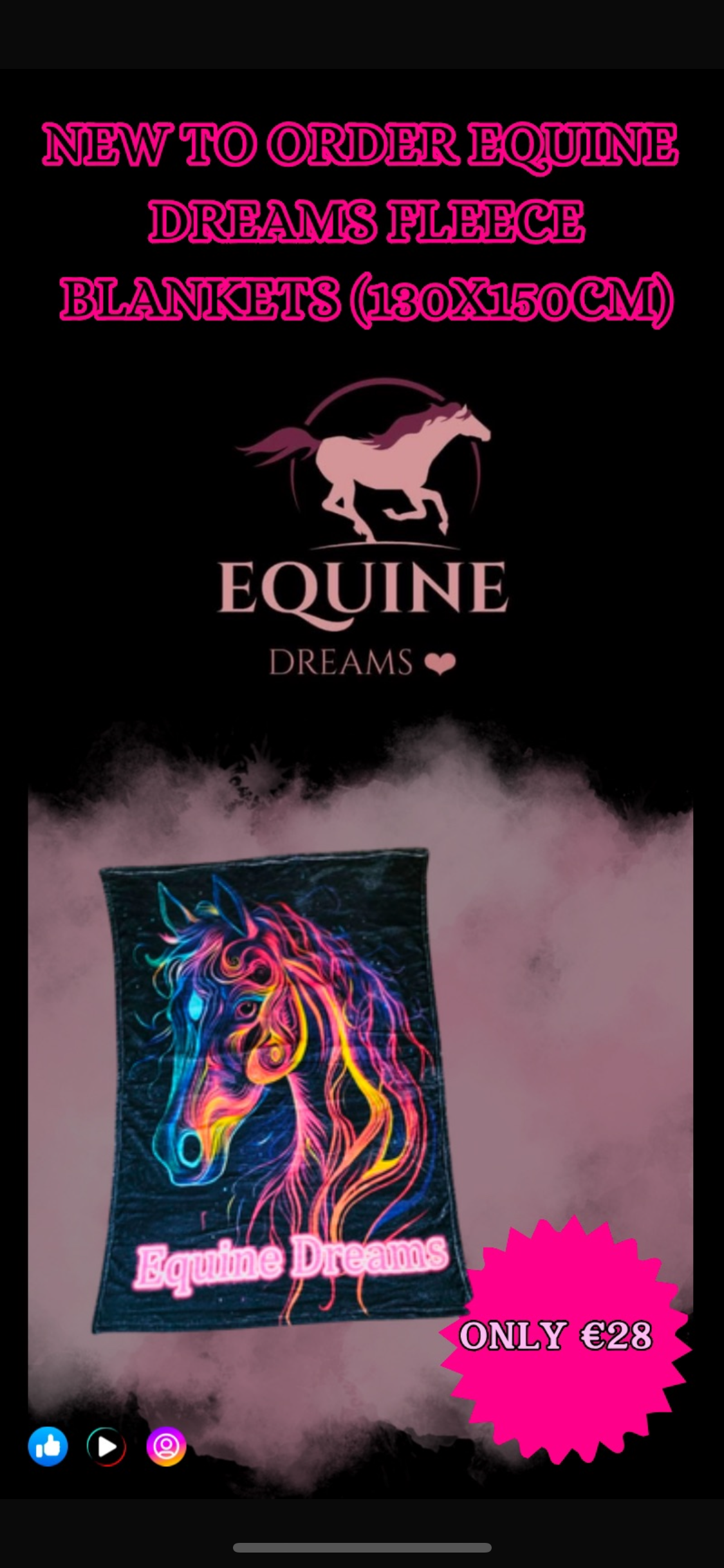 ✨ New Pre-Order: Equine Dreams Soft Fleece Blankets